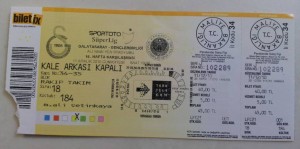 11 Aralik 2010 Galatasaray0-2Genclerbirligi Mac Bileti