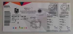 27 Nisan 2013 Trabzonspor-Genclerbirligi, Huseyin Avni Aker Bilet