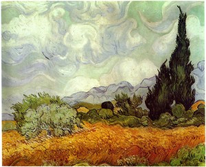 Van Gogh - Wheat Field with Cypresses (1889)