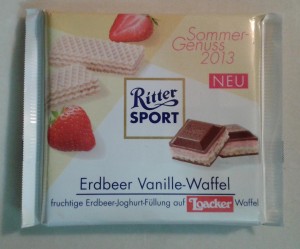 Ritter Sport - Cilek & Vanilyali Gofretli (Strawberry & Vanilla-Wafer)