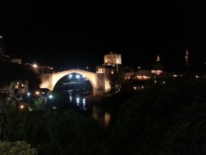 12 Temmuz 2015, Mostor Koprusu (Gece), Mostar, Bosna-Hersek -05-