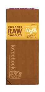 Lovechock – Almond & Mulberry Organik Raw Vegan Mylk (Badem ve Dutlu, Vegan Sutlu Ham Organik Cikolata)