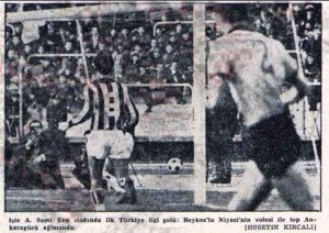 1 Ocak 1966 - 1965-1966 Milli Lig 17. Hafta Beykoz 1-0 Ankaragucu (Niyazi Camgoz, Ali Sami Yen'deki Ilk Lig Golu)