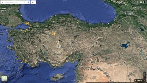24 Agustos 2016 - Yildiz Haritasi (Turkiye)