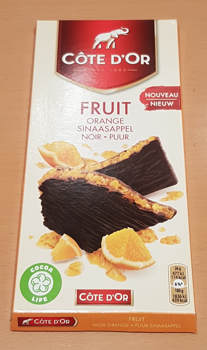 Cote D’Or Orange Sinaasappel Noir Puur (55 Kakaolu Portakallı Saf